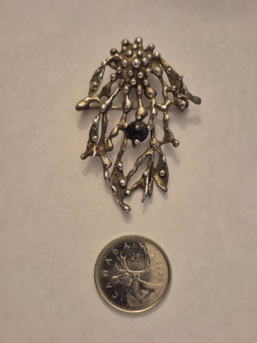 Vintage 925 Sterling Silver Brutalist Comet Pendant Brooch Pin 12.3g